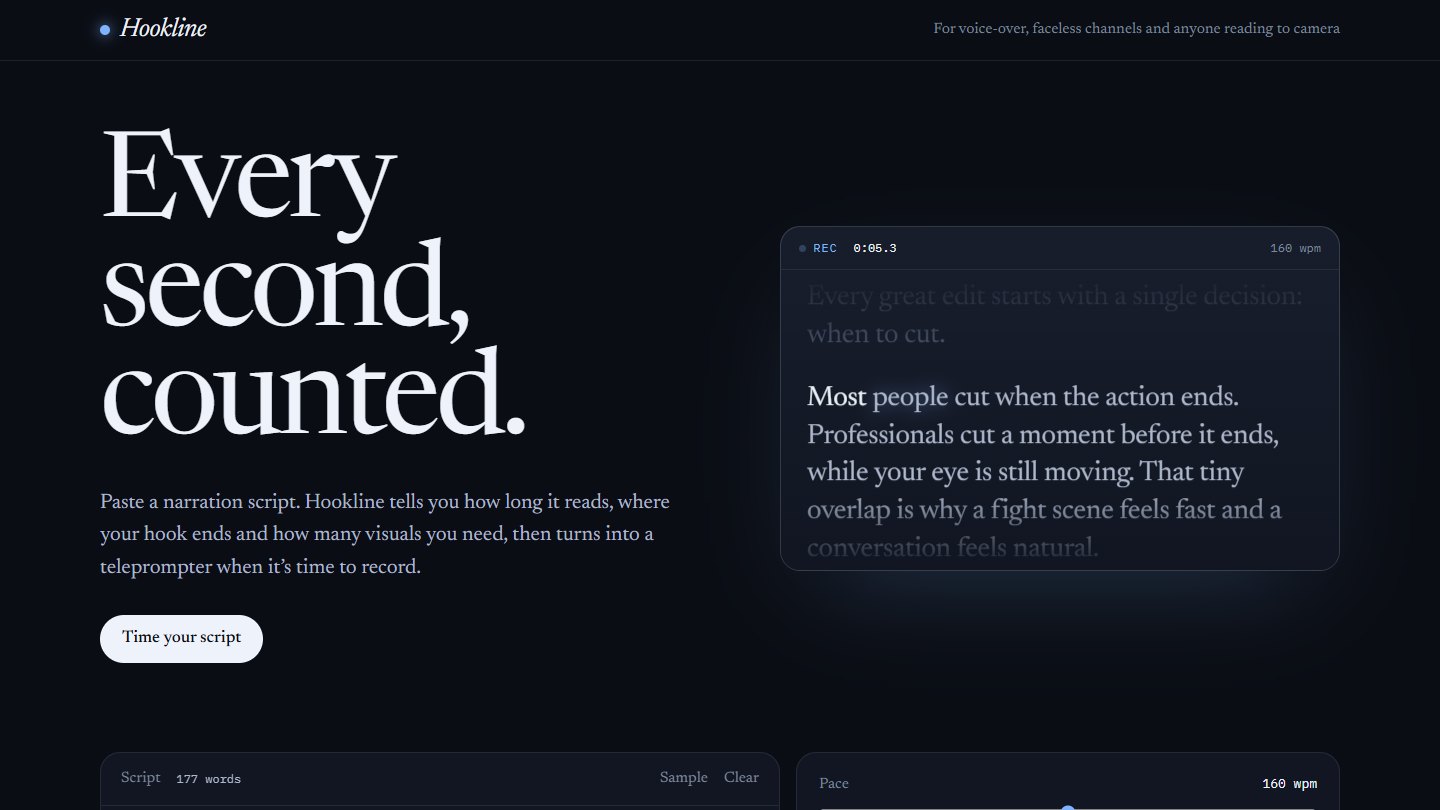 Hookline landing page