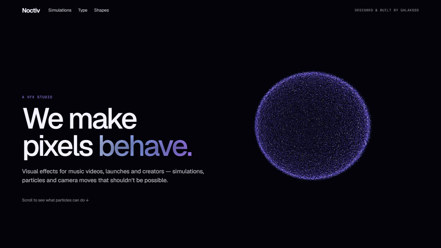 Noctiv, a concept studio site